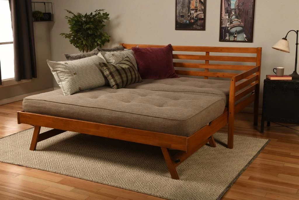 Boho Daybed And Pop Up In Barbados Brown With Linen Stone Mattresses - BODBPUBBLSTN4 1 Boho Daybed And Pop Up In Barbados Brown With Linen Stone Mattresses - BODBPUBBLSTN4