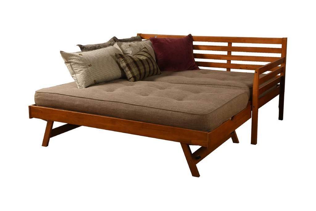 Boho Daybed And Pop Up In Barbados Brown With Linen Stone Mattresses - BODBPUBBLSTN4 2 Boho Daybed And Pop Up In Barbados Brown With Linen Stone Mattresses - BODBPUBBLSTN4 - Image 2