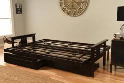 Monterey Queen-size Futon With Storage Drawers In Espresso Finish With Marmont Mocha Mattress - KFQMODEPMMOCHLF5MD4 -Home Haven Deals 344 kfqmodepmmochlf5md4 4