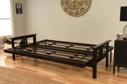 Monterey Queen-size Futon In Espresso Finish With Linen Stone Mattress - KFQMOEPLSTNLF5MD3 -Home Haven Deals 344 kfqmoeplstnlf5md3 4