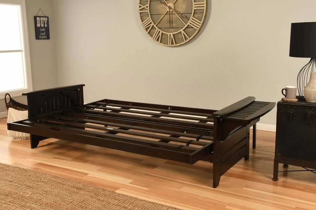 Queen-size Phoenix Futon In Espresso Finish With Linen Stone Mattress - KFQPHEPLSTNLF5MD3 3 Queen-size Phoenix Futon In Espresso Finish With Linen Stone Mattress - KFQPHEPLSTNLF5MD3 - Image 3