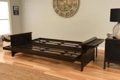 Queen-size Phoenix Futon In Espresso Finish With Marmont Mocha Mattress - KFQPHEPMMOCHLF5MD3 -Home Haven Deals 344 kfqphepmmochlf5md3 4