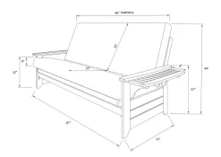 Queen-size Phoenix Futon In Espresso Finish With Marmont Mocha Mattress - KFQPHEPMMOCHLF5MD3 -Home Haven Deals 344 kfqphepmmochlf5md3 7