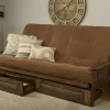 Queen-size Tucson Futon With Storage Drawers And Marmont Mocha Mattress - KFQTSDRWMMOCHLF6MD4