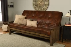 Queen-size Washington Futon With Saddle Brown Mattress - KFQWARWOTSLF6MD3