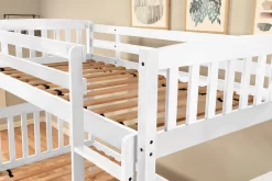 Claire Twin/Twin Bunk Bed With Trundle, White - KFTTCLTWHT5 -Home Haven Deals 344 kfttcltwht5 3