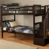 Kelcie Twin - Twin Bunk Bed Dark Chocolate+Tray - Kodiak Furniture KFTTKLCCHT7