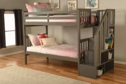 Kelcie Twin - Twin Bunk Bed Dark Gray - Kodiak Furniture KFTTKLCGR6