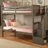 Kelcie Twin - Twin Bunk Bed Dark Gray+Tray - Kodiak Furniture KFTTKLCGRT7
