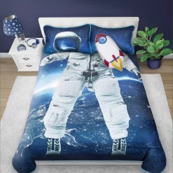Quilt 3PC Set DQ Astronaut - Safdie & Co 60133.EC3DQ.05