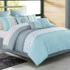 Comforter Set 7PC D Alysha Blue (Double) - Safdie & Co 60878.7D.80