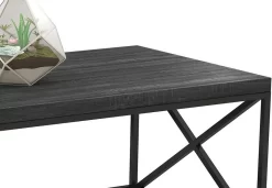 Coffee Table-44"Long/Dark Grey Wood With Black Metal For Living Room - Safdie & Co 81036.Z.74 -Home Haven Deals 352 81036.z.74 5