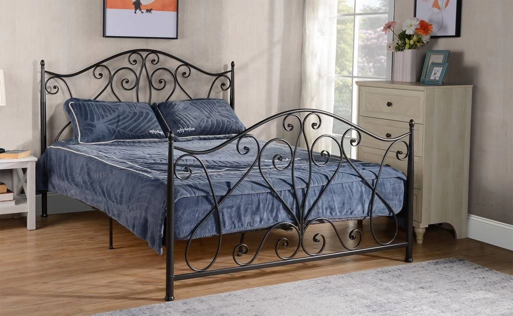 Black Matte King Size Metal Bed Frame - Legacy Home Furniture & Decor BED-B2010156-HSM 3 Black Matte King Size Metal Bed Frame - Legacy Home Furniture & Decor BED-B2010156-HSM - Image 3