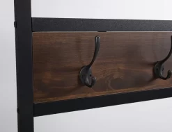 Coolidge Industrial Hall Tree In Oak - Legacy Home Furniture & Decor HLT-C1910129-HSM -Home Haven Deals 353 hlt c1910129 hsm 4