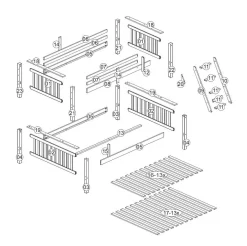 100% Solid Wood Twin Over Full Mission Bunk Bed, White - Palace Imports 4141 9 100% Solid Wood Twin Over Full Mission Bunk Bed, White - Palace Imports 4141 -Home Haven Deals 361 4141 5
