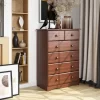 100% Solid Wood 6-Drawer Chest, Mocha - Palace Imports 5363