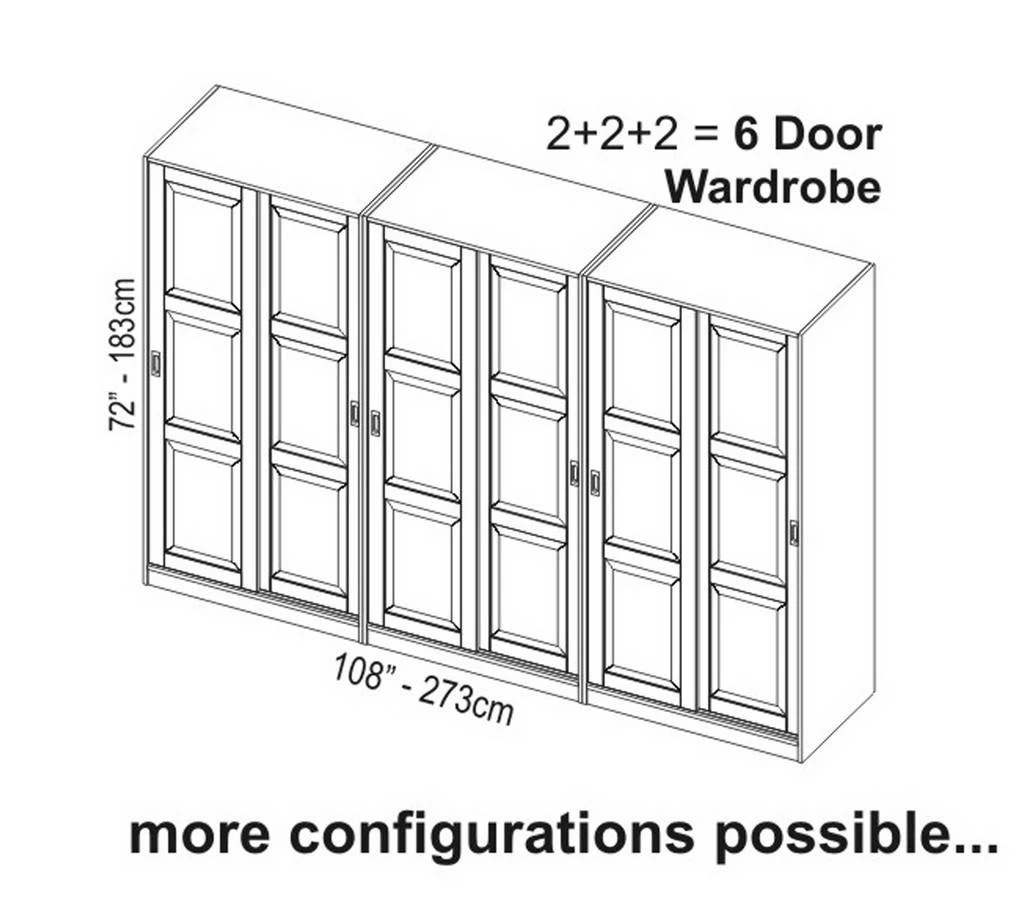 100% Solid Wood 2-Sliding Door Wardrobe, Mocha - Palace Imports 5663 4 100% Solid Wood 2-Sliding Door Wardrobe, Mocha - Palace Imports 5663 - Image 4