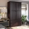 100% Solid Wood Smart Wardrobe, Java - Palace Imports 5926