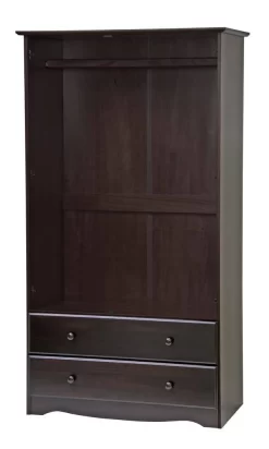 100% Solid Wood Smart Wardrobe, Java - Palace Imports 5926 -Home Haven Deals 361 5926 3