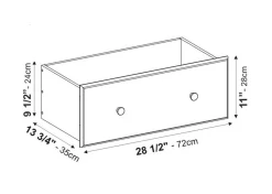 100% Solid Wood Kyle 5-Jumbo Drawer Chest, White - Palace Imports 8311 -Home Haven Deals 361 8311 3