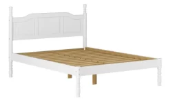 100% Solid Wood Kyle Queen Bed In White - Palace Imports 8751