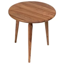 Porter Designs Urban Solid Sheesham Wood Round End Table, Natural - Porter Designs 05-117-08-1439 -Home Haven Deals 378 05 117 08 1439 6