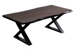 Porter Designs Manzanita Live Edge Solid Acacia Wood Coffee Table, Gray - Porter Designs 05-196-02-4630X-KIT