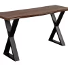 Porter Designs Manzanita Live Edge Solid Sheesham Wood Console Table, Brown - Porter Designs 05-196-10-5840X-KIT