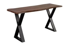Porter Designs Manzanita Live Edge Solid Sheesham Wood Console Table, Brown - Porter Designs 05-196-10-5840X-KIT