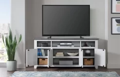 Martin Svensson Home Foundry 65" TV Stand In White Stain With Grey Top - Martin Svensson 90925 -Home Haven Deals 381 90925 4