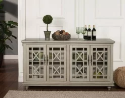 Martin Svensson Home Elegant 63" TV Stand In Antique Silver - Martin Svensson 91004 -Home Haven Deals 381 91004 6