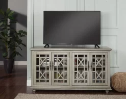 Martin Svensson Home Elegant 63" TV Stand In Antique Silver - Martin Svensson 91004 -Home Haven Deals 381 91004 7