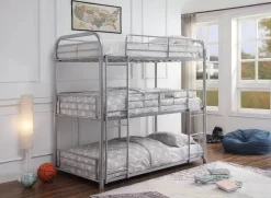 Cairo Bunk Bed - Triple Twin In Silver - Acme Furniture 38100
