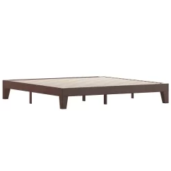 Evelyn Walnut Finish Wood King Platform Bed With Wooden Support Slats, No Box Spring Required [YKC-1090-K-WAL-GG] - Flash Furniture YKC-1090-K-WAL-GG