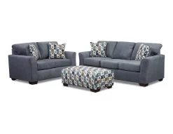 Olivia 2 Piece Set: Sofa, Loveseat - NL700-NAVY-02-SOFA/LOVE-SET
