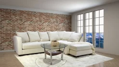 Julia Fabric Right Facing Chaise Sectional, Beige - NL755-BEIG-08-LAF/RFCH