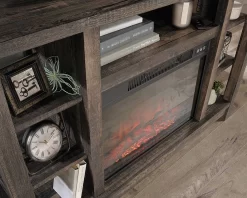 Media Fireplace (open Architect) Co In Carbon Oak - Sauder 427375 -Home Haven Deals 427375 3