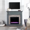 Seneca Color Changing Media Fireplace – Gray - SEI Furniture FC9364