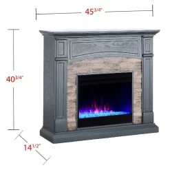 Seneca Color Changing Media Fireplace – Gray - SEI Furniture FC9364 -Home Haven Deals 48 fc9364 25