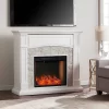 Seneca Smart Media Fireplace - White - SEI Furniture FS9362