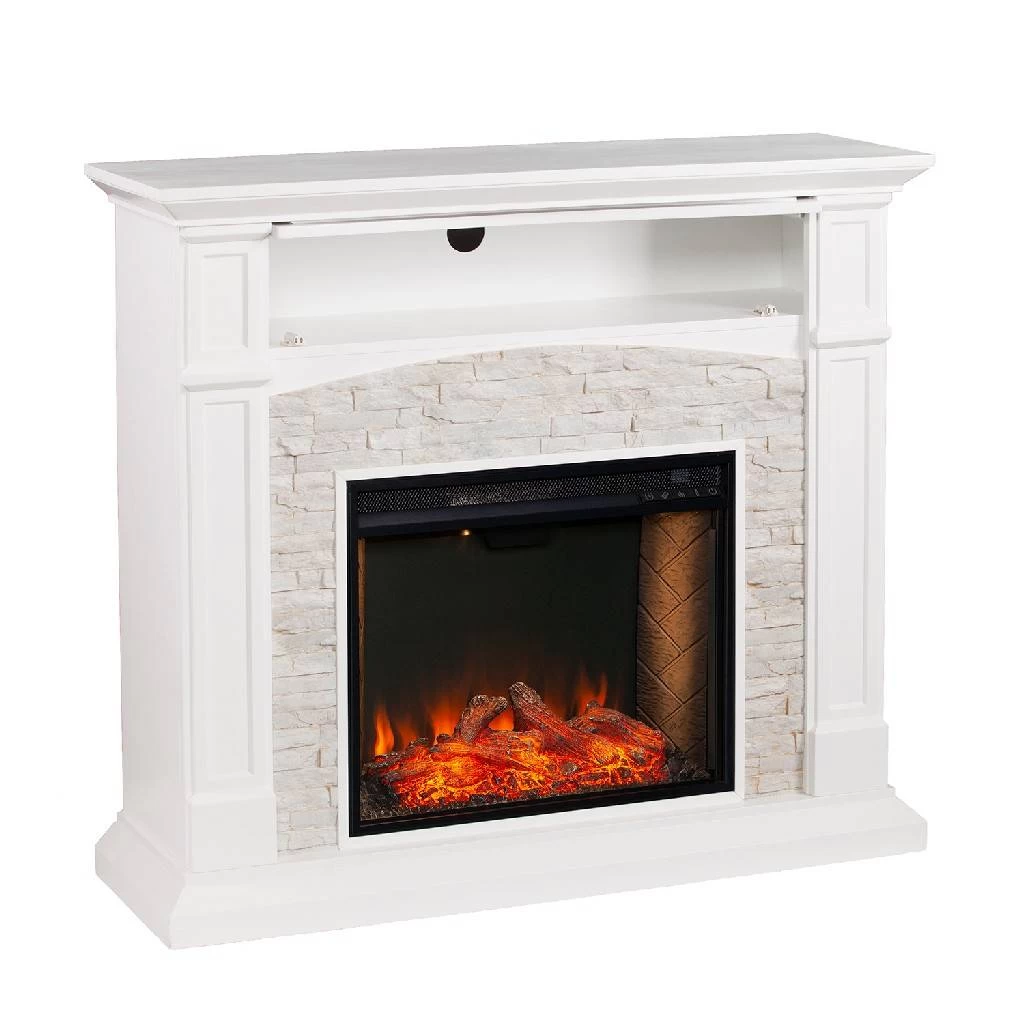 Seneca Smart Media Fireplace - White - SEI Furniture FS9362 7 Seneca Smart Media Fireplace - White - SEI Furniture FS9362 - Image 7