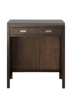 Addison 30" Free-standing Countertop Unit (Makeup Counter) - Mid Century Acacia With 3 CM Grey Expo Quartz Top - James Martin E444-CU30-MCA-3GEX