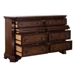 European Traditional 8 Drawer Double Dresser In Brownstone Finish - Liberty Furniture 575-BR31 -Home Haven Deals 575 br31 6