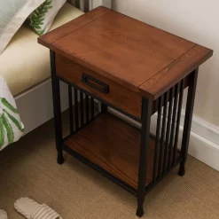 Ironcraft Night Stand W/ Drawer - Leick 11222 -Home Haven Deals 60 11222top