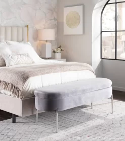 Chloe Storage Bench In Chrome, Grey Velvet - LumiSource BC-CHLOE STOR VGY 7 Chloe Storage Bench In Chrome, Grey Velvet - LumiSource BC-CHLOE STOR VGY -Home Haven Deals 63 bc chloe stor vgy 4