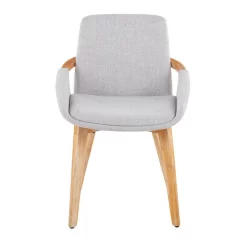 Cosmo Mid-Century Chair In Natural Bamboo And Light Grey Noise Fabric By LumiSource - Lumisource CH-COSMO NALGY -Home Haven Deals 63 ch cosmo nalgy 5