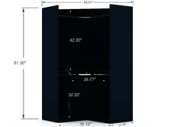 Mulberry Open 2 Sectional Modern Corner Wardrobe Closet With 2 Drawers- Set Of 2 In Tatiana Midnight Blue - Manhattan Comfort 110GMC4 -Home Haven Deals 65 110gmc4 g