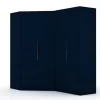 Mulberry 3.0 Sectional Modern Corner Wardrobe Closet With 2 Drawers - Set Of 2 In Tatiana Midnight Blue - Manhattan Comfort 117GMC4