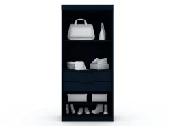 Mulberry 2 Sectional Modern Wardrobe Closet With 4 Drawers - Set Of 2 In Tatiana Midnight Blue - Manhattan Comfort 121GMC4 -Home Haven Deals 65 121gmc4 g