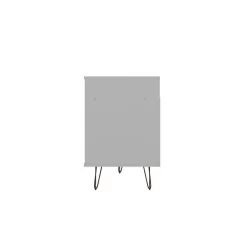 Rockefeller 62.99 TV Stand With Metal Legs And 2 Drawers In White - Manhattan Comfort 65-130GMC1 -Home Haven Deals 65 130gmc1 8